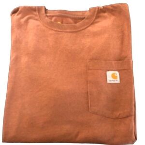 Carhartt Men’s Original Fit Rust SS Crewneck Tee Sz. XL Chest Pocket/Logo Cotton